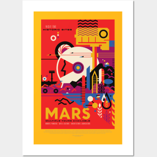 Mars Retro Poster Posters and Art